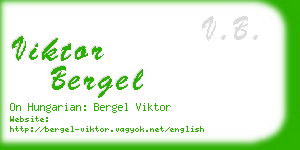 viktor bergel business card